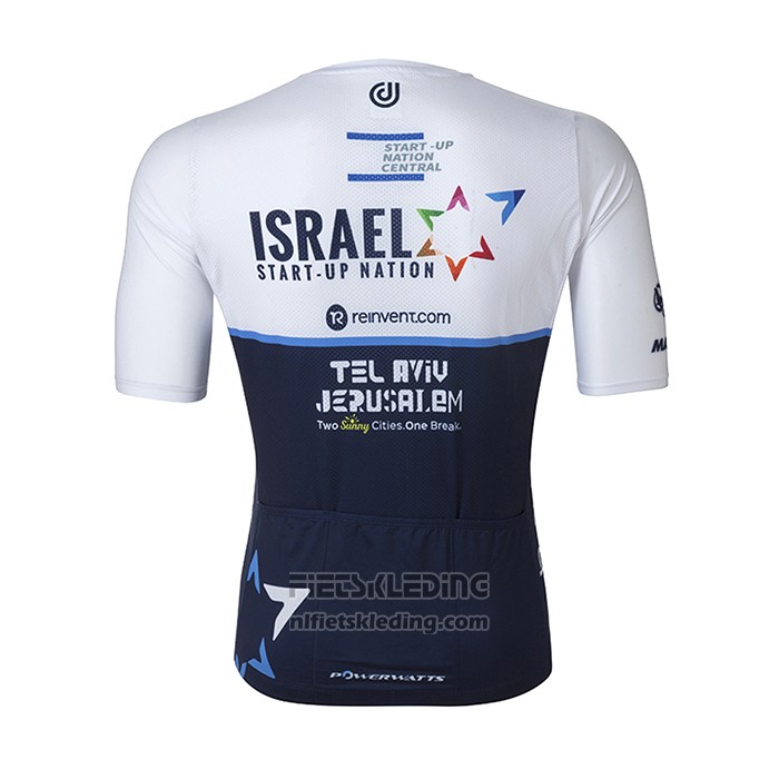 2021 Fietskleding Israel Cycling Academy Blauw Wit Korte Mouwen en Koersbroek